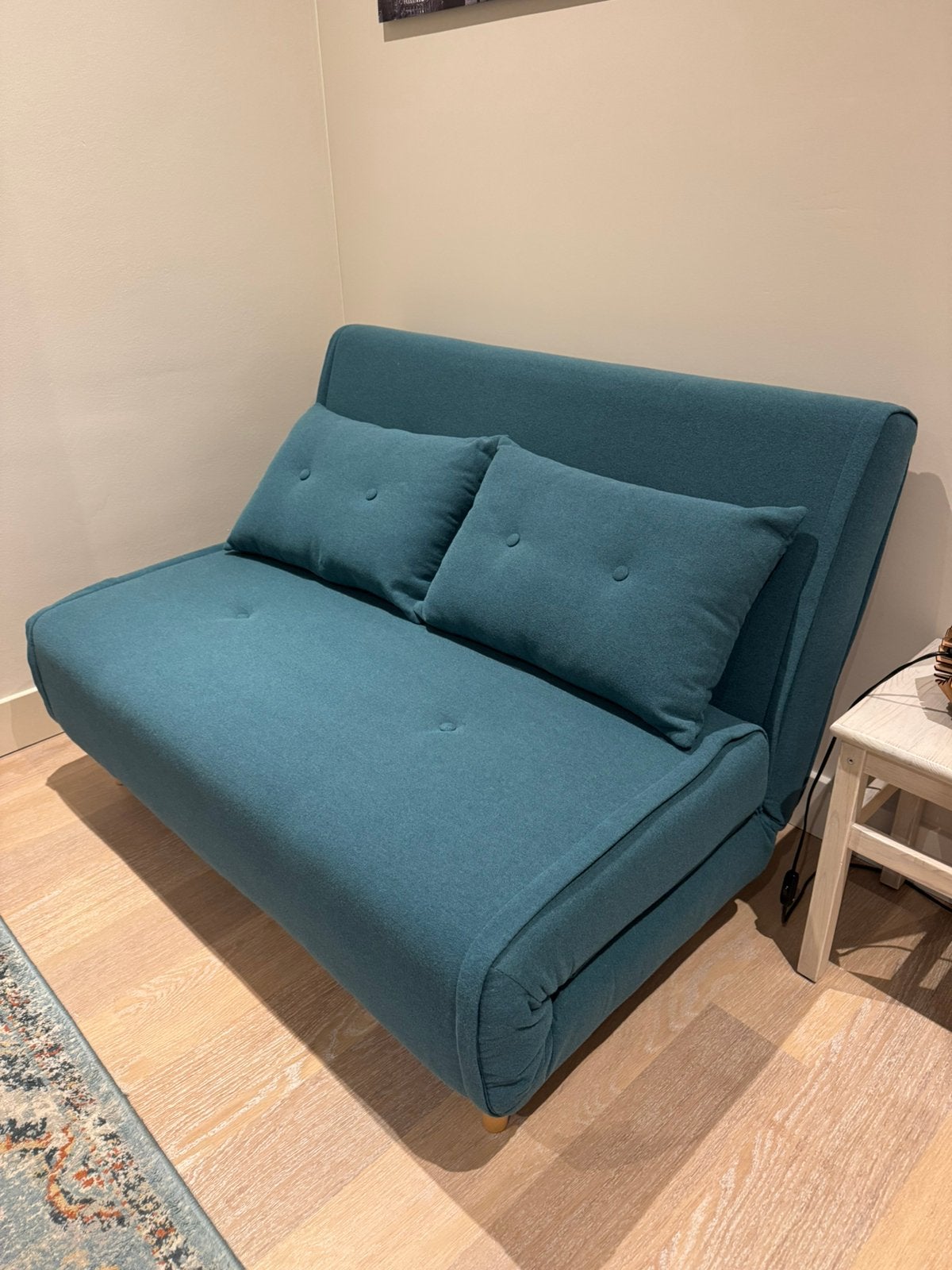 Mooie slaapbank van MADE, Ophalen, Blauw, Tweepersoons, 190 cm of minder