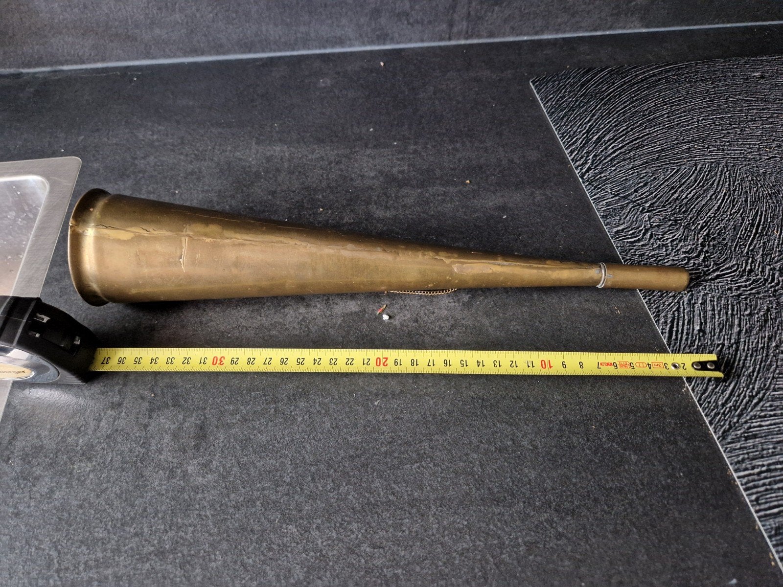 Antieke Koperen Jachthoorn / Scheepshoorn, Ophalen of Verzenden, Koper