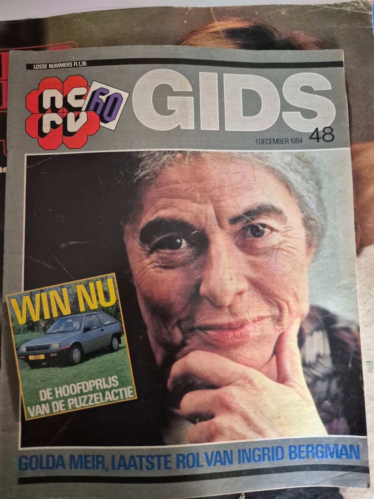 TV Gids 1 december 1984 - Golda Meir, Ingrid Bergman, Ophalen of Verzenden, Gelezen, Muziek, Film of Tv