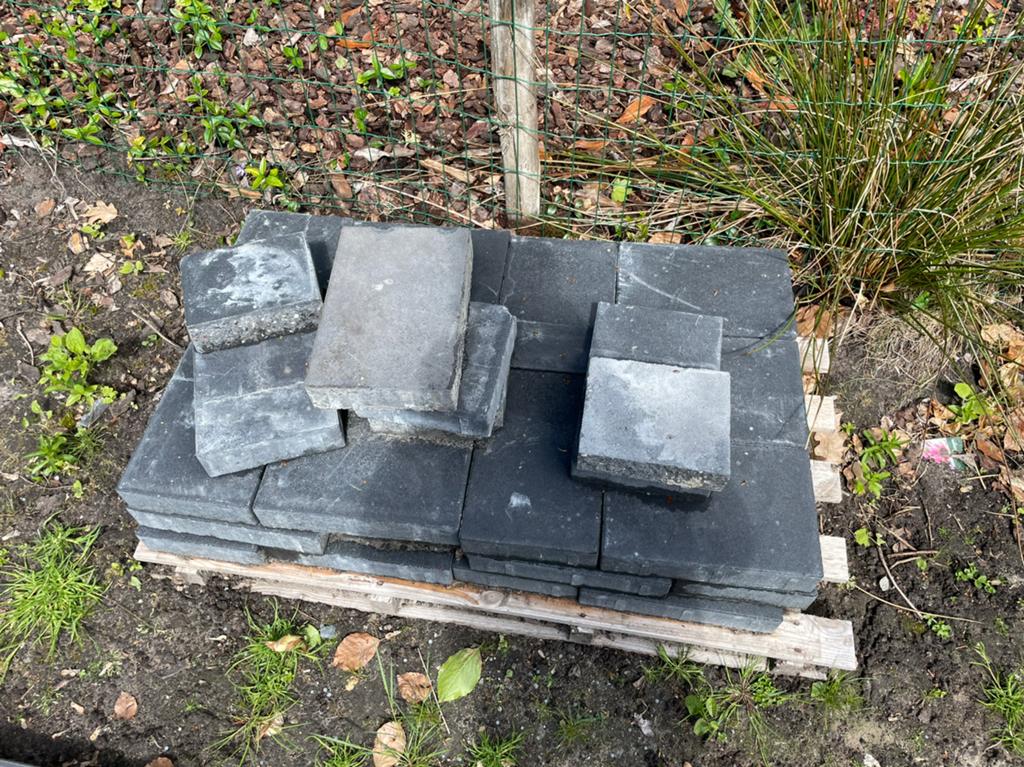 Tegels, Ophalen, Zo goed als nieuw, Beton, Terrastegels