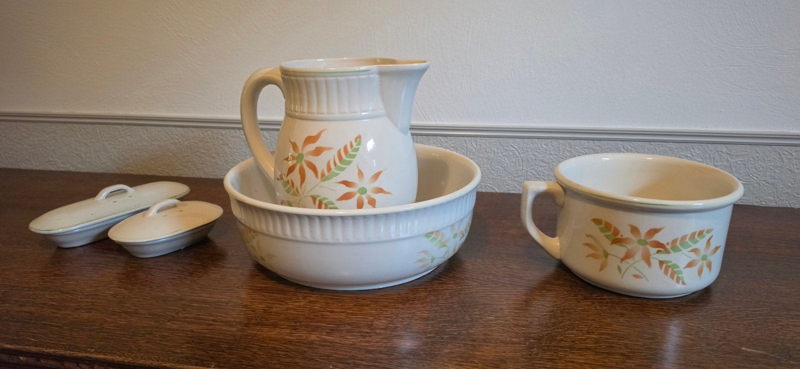 Vintage Duits lampetstel / wasset – compleet, Ophalen of Verzenden