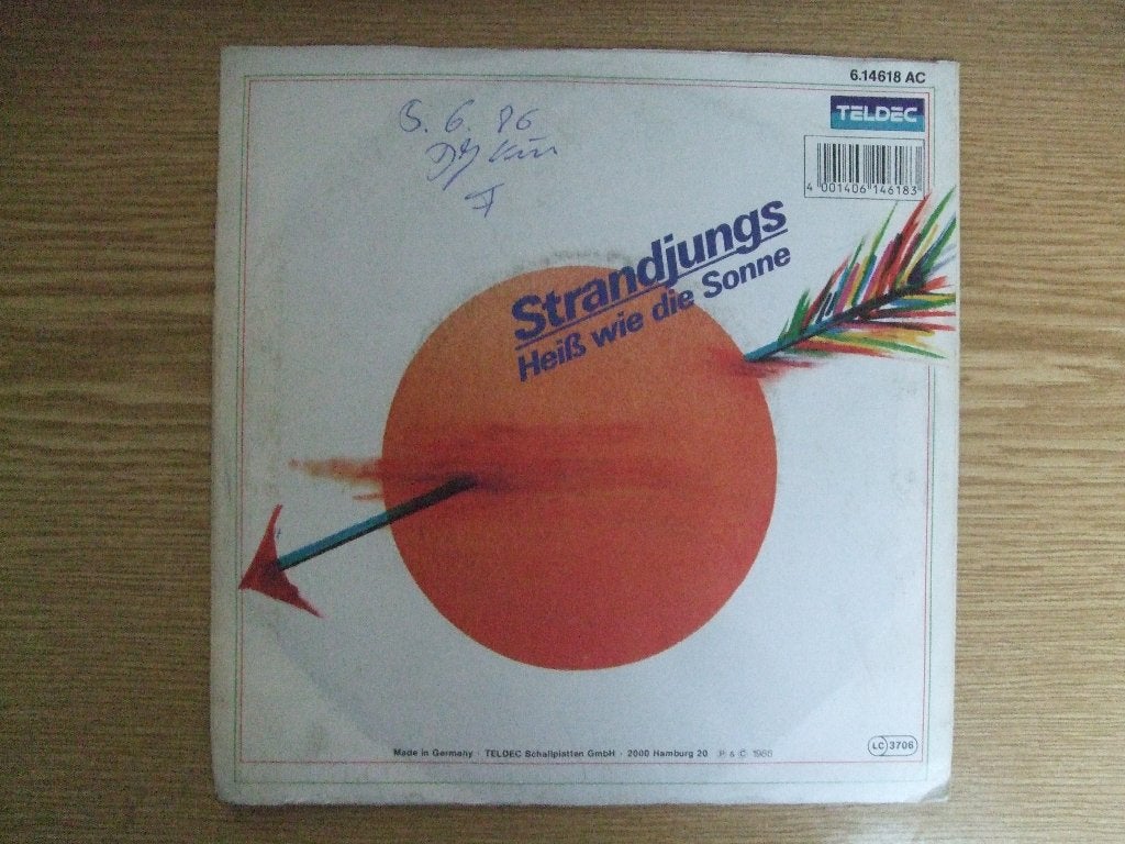 STRANDJUMGS    HEISS WIE DIE SONNE / BITTE RUF ZURUCK, 7 inch, Ophalen of Verzenden, Zo goed als nieuw, Pop