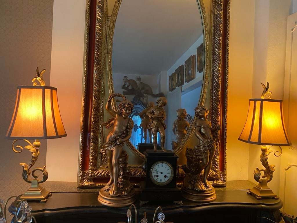 Hollywood Regency messing tafellampen. Igs!, Huis en Inrichting, Lampen | Tafellampen, Ophalen of Verzenden, Stof, Klassiek, Hollywood regency