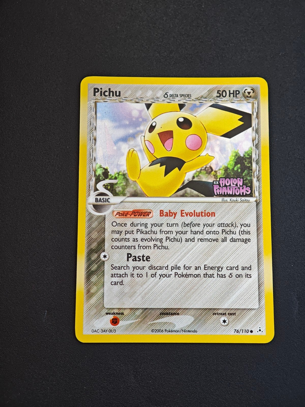 Pichu stamped Holon Phantoms Delta Species, Ophalen of Verzenden, Zo goed als nieuw, Losse kaart