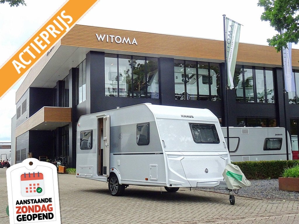 Knaus Sport 450 FU Sale € 2.361,- voordeel, Caravans en Kamperen, Serviceluik, Rondzit, Bedrijf, Overige typen