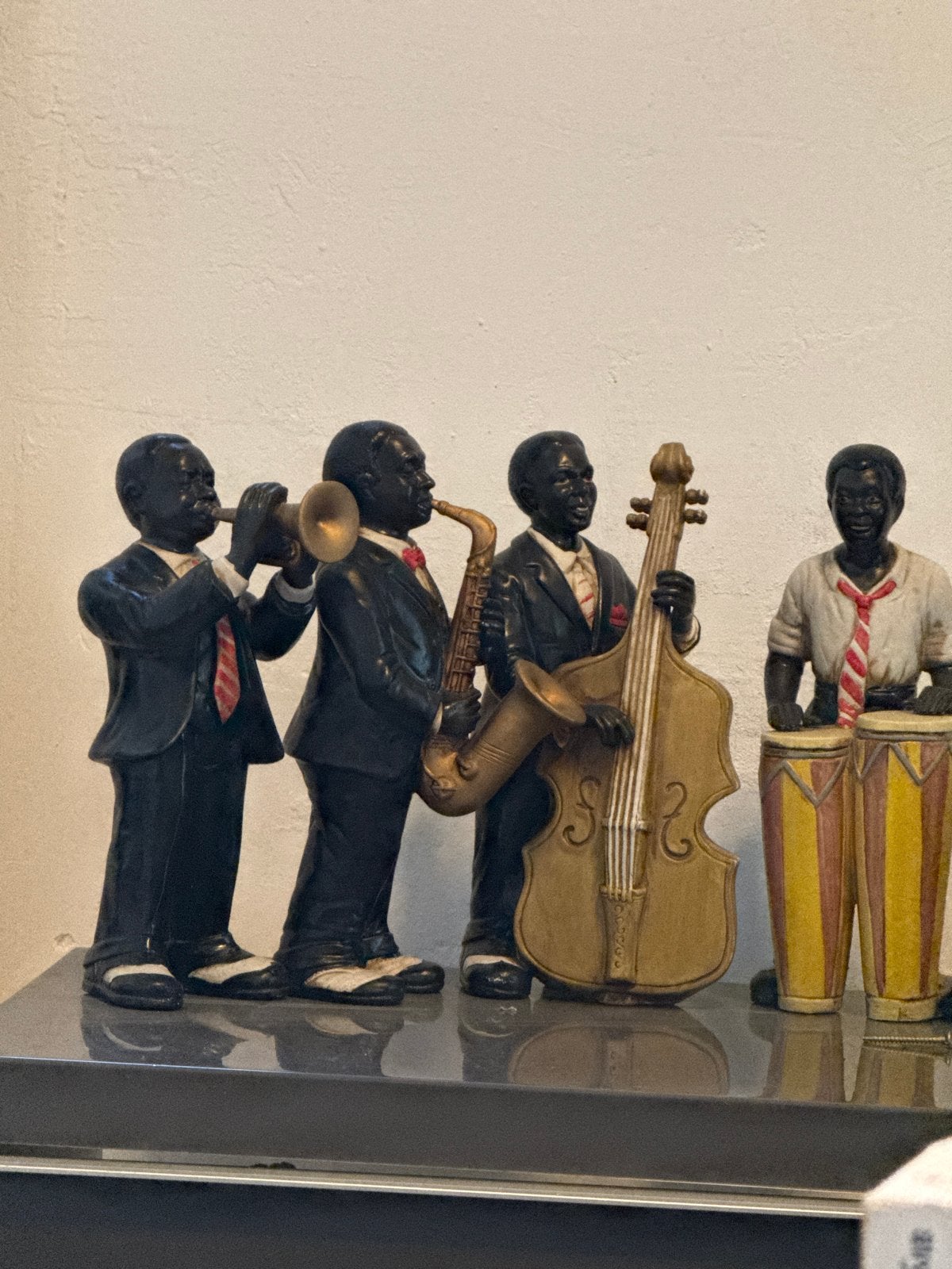 Jazzband Beeldjes - Decoratieve Muzikanten Set, Ophalen of Verzenden, Gebruikt, Mens