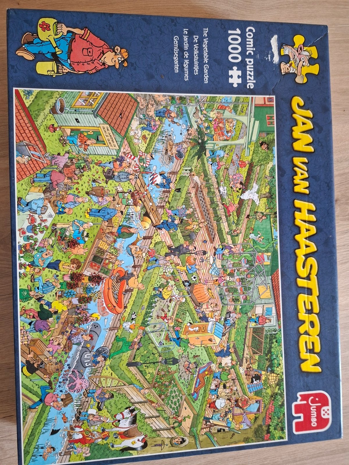 koopje de volks tuintjes jan van haasteren puzzel, Ophalen of Verzenden, 500 t/m 1500 stukjes, Zo goed als nieuw