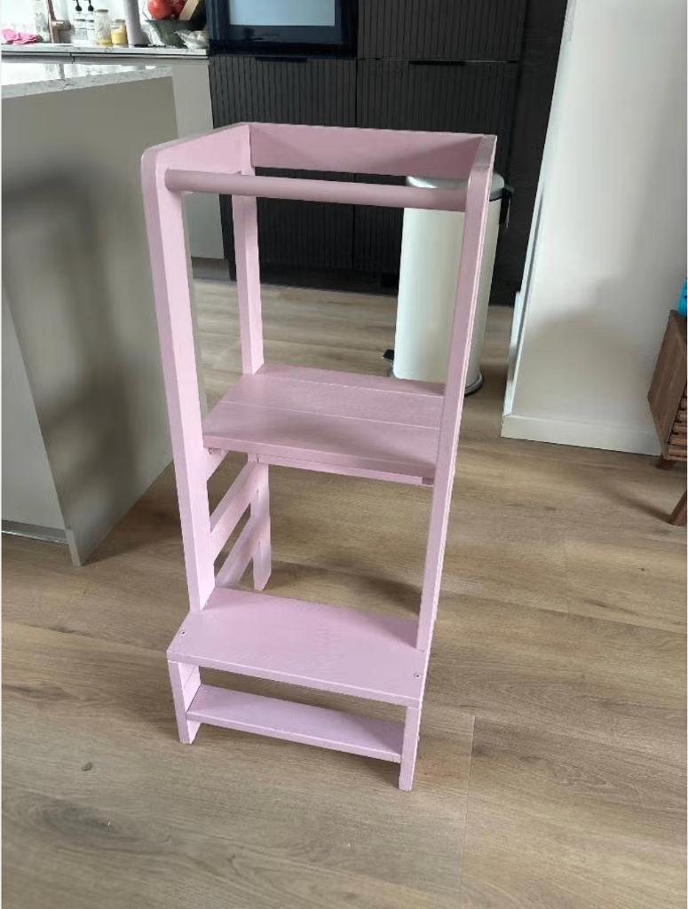Te koop leertoren roze kind, Ophalen, Gebruikt, Overige typen