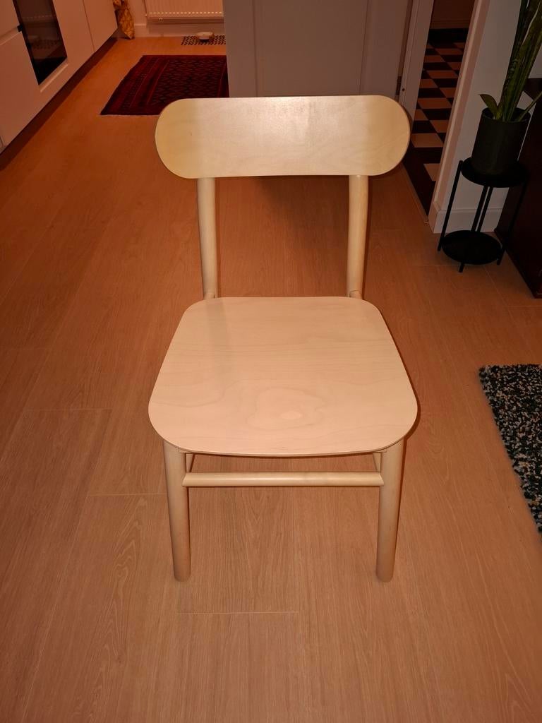 1 eetkamerstoel Ronninge Ikea berken, Huis en Inrichting, Stoelen, Ophalen, Gebruikt, Drie, Wit
