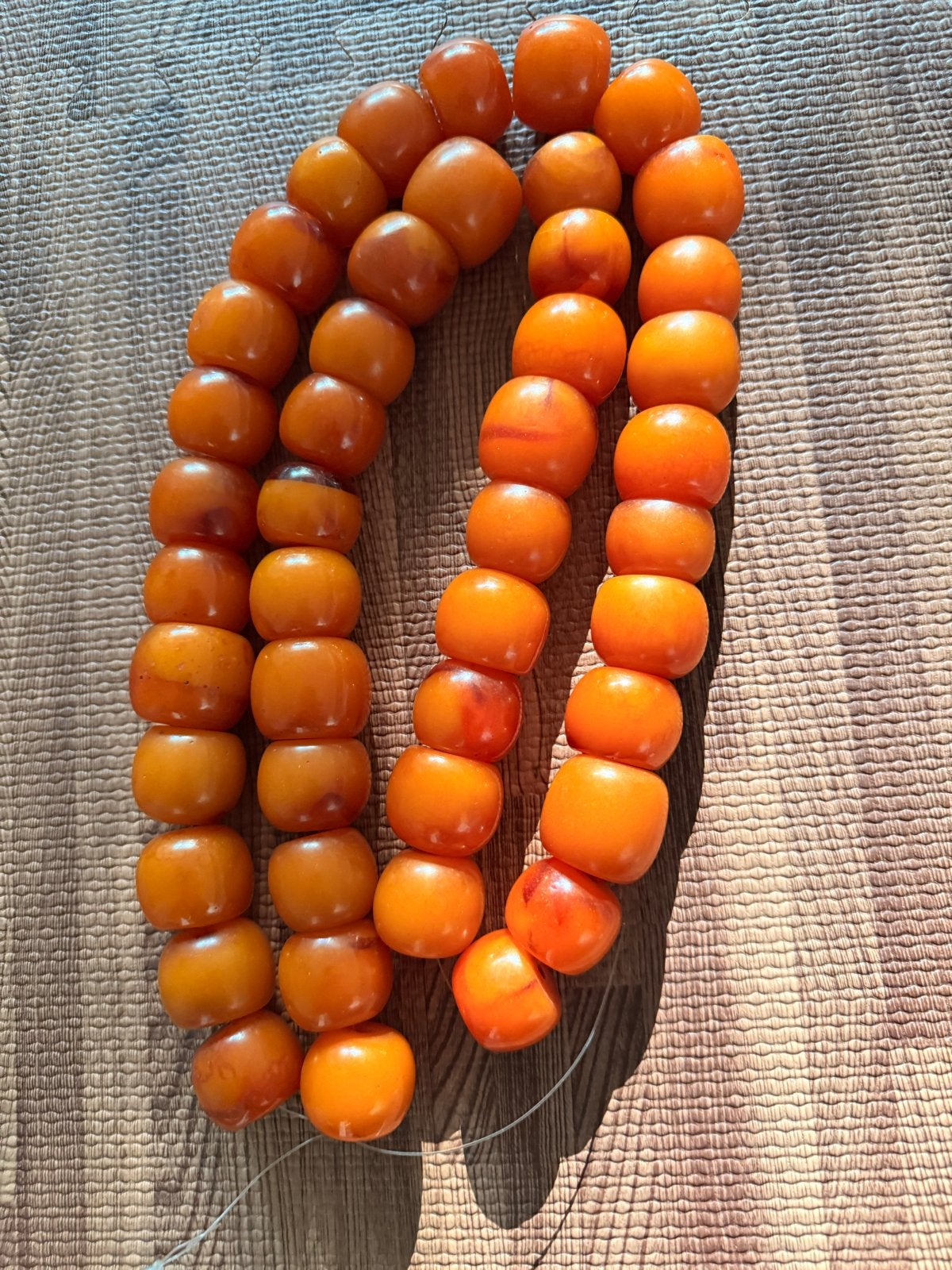 Birmese hars kralen - Oranje ronde kralen, Verzenden