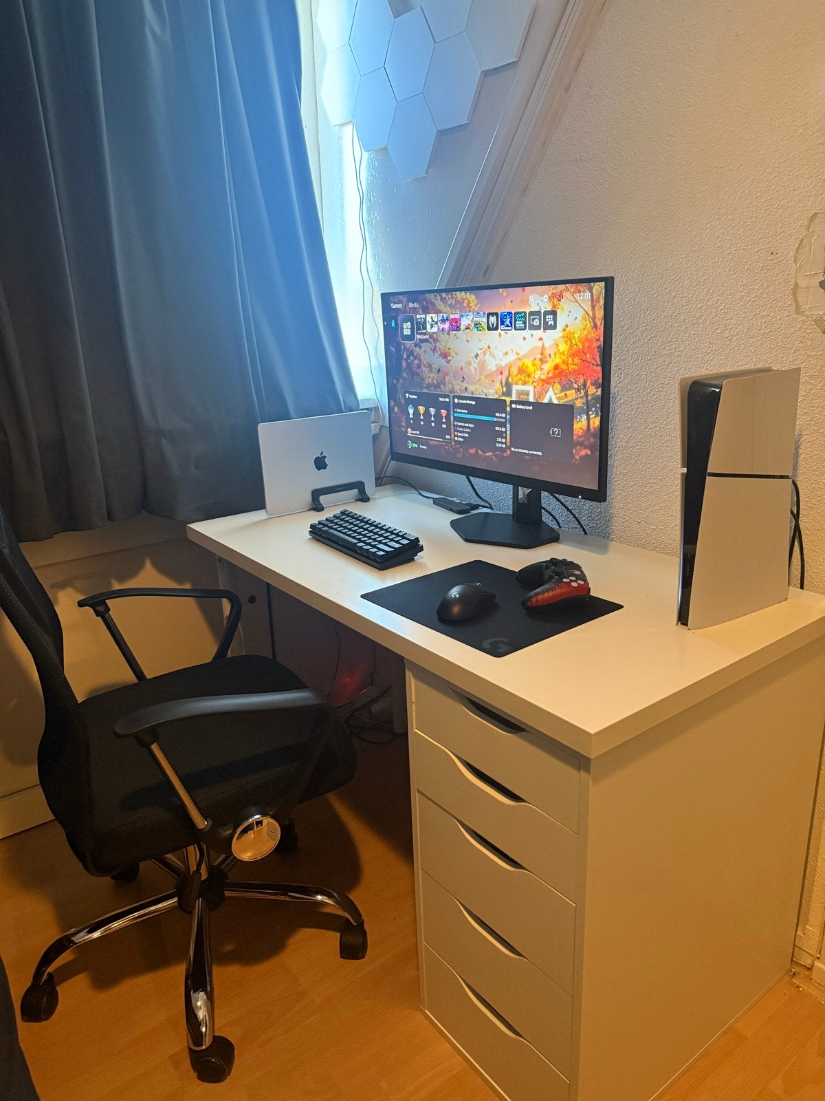 Ikea Bureau met Lades, Huis en Inrichting, Ophalen, Gebruikt, Met lades, Spaanplaat of MDF
