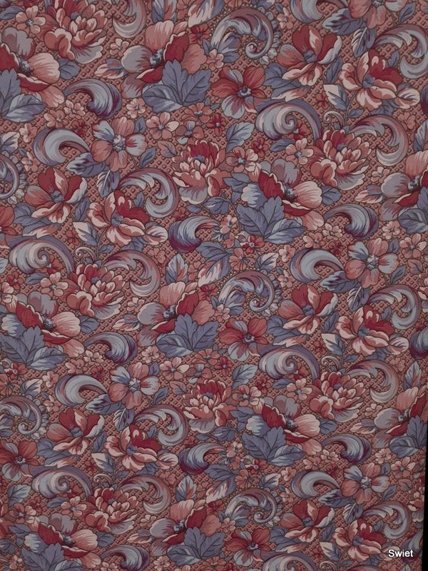 12878 Origineel groovy vinyl bloemenbehang dessin swiet, Ophalen of Verzenden, Roze