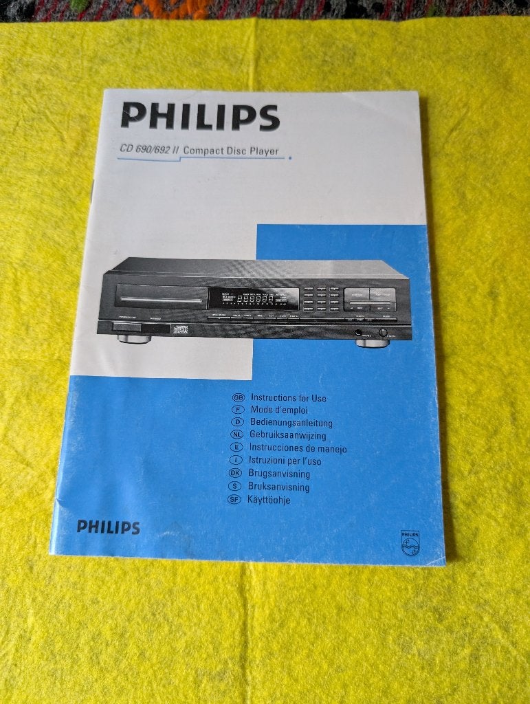 Cd 690/692 gebruiksaanwijzing, Audio, Tv en Foto, Cd-spelers, Ophalen of Verzenden, Overige merken