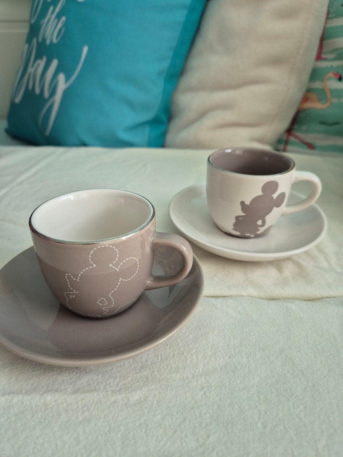 2 espresso kopjes Mickey Mouse, Nieuw, Ophalen of Verzenden, Overige stijlen, Kop(pen) en/of Schotel(s)