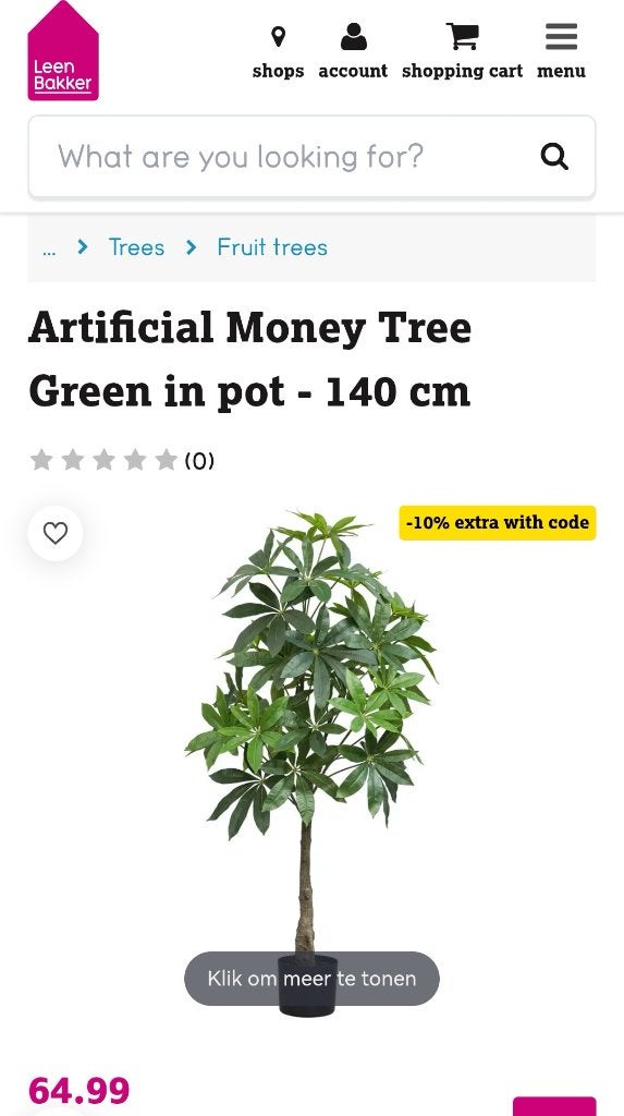 Artificial plant, Ophalen, Nieuw