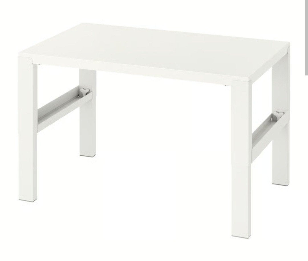Zgan meegroei bureau wit 96x58 cm 3 hoogtes, Huis en Inrichting, Bureaus, Ophalen, Metaal, In hoogte verstelbaar, Zo goed als nieuw