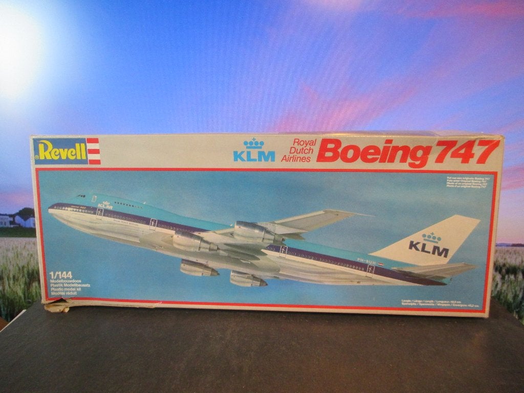 1:144 Boeing 747 KLM Revell bouwdoos Nr. 4223 uit 1983, Ophalen of Verzenden, Zo goed als nieuw, 1:72 tot 1:144, Overige merken