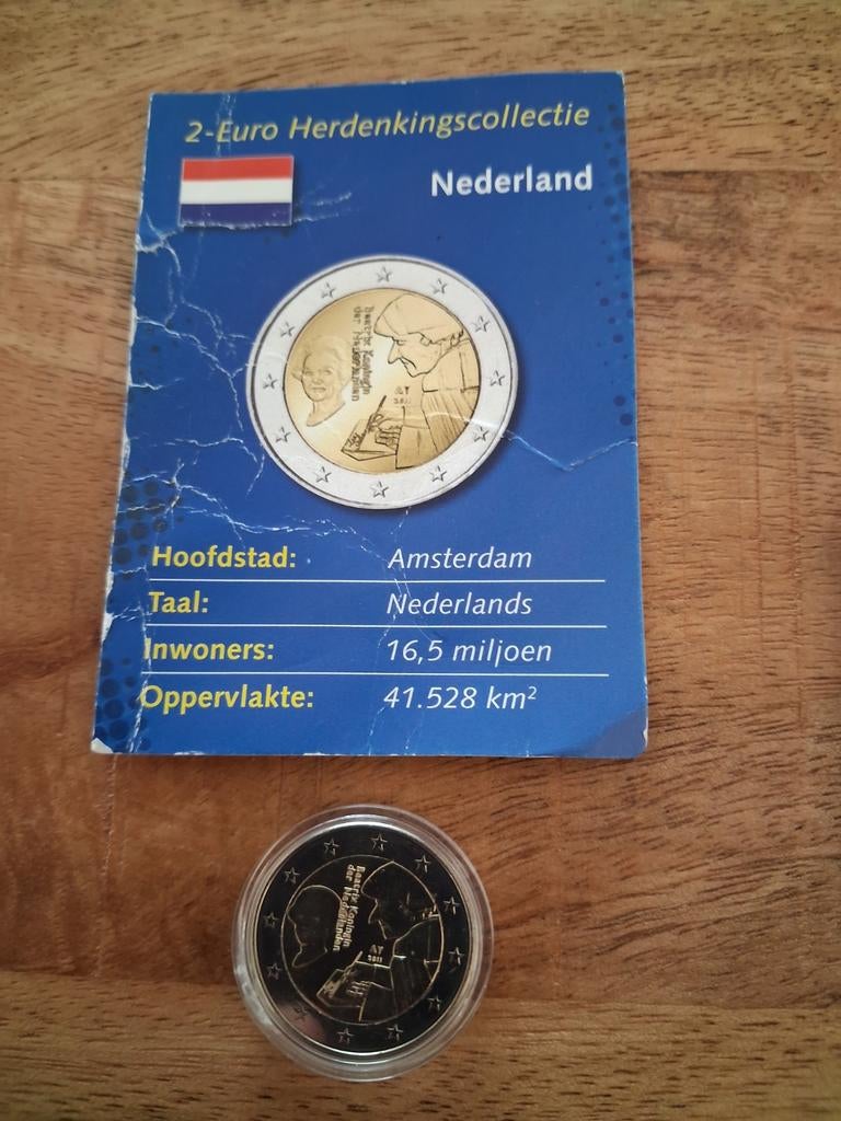 3 x herdenkingsmunten, Postzegels en Munten, Munten | Nederland, Ophalen of Verzenden, Koningin Beatrix, Euro's