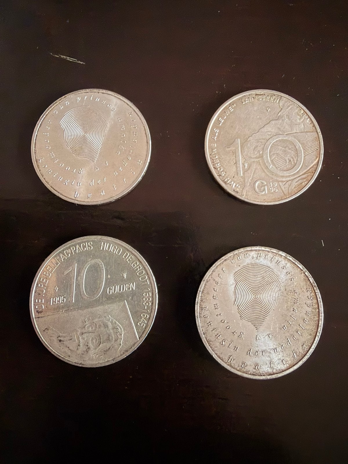 4 zilveren herdenkingsmunten (Nederland, Italie, Belgie), Ophalen