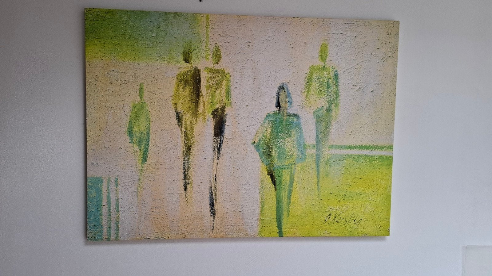 Groot canvas doek abstract, Ophalen, Gebruikt, Schilderij, 100 tot 125 cm