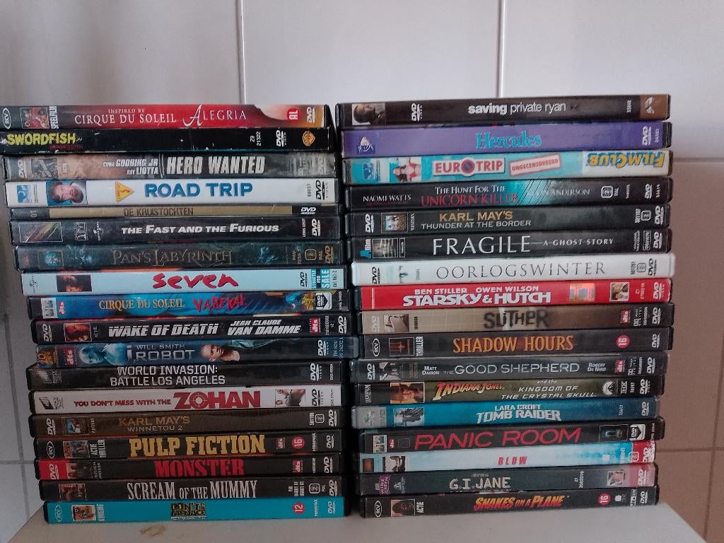 verzameling 34 DVD’s Topfilms  o.a. Pulp Fiction, Cd's en Dvd's, Alle leeftijden, Ophalen of Verzenden, Zo goed als nieuw, Overige genres