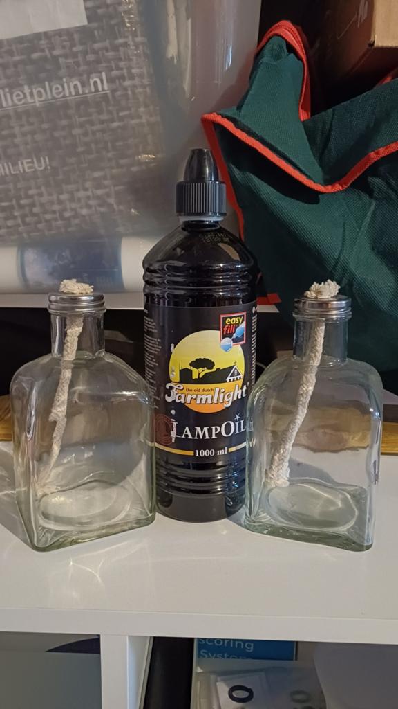Nieuwe olielampen set met lampolie - 2 stuks, Ophalen of Verzenden, Nieuw, Modern, functioneel