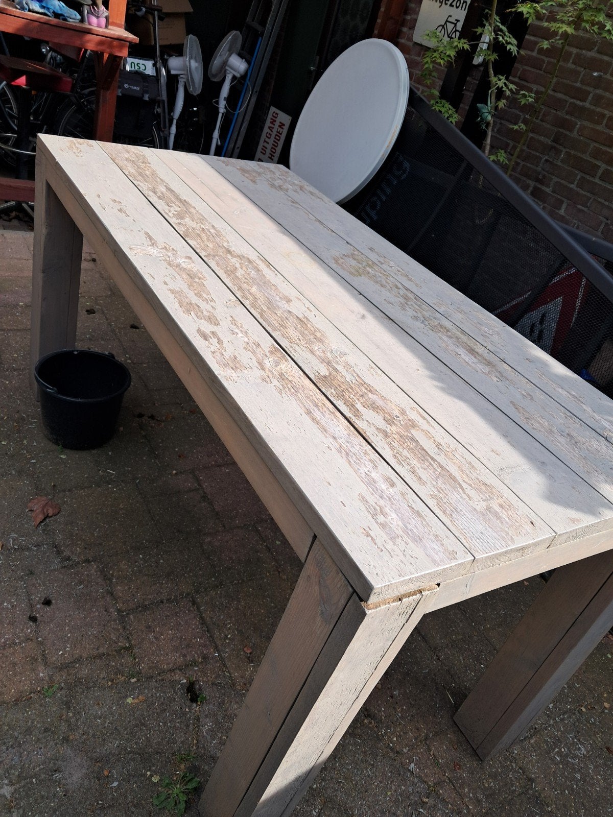 Middelhoge Tuintafel/Tafel/Bartafel Vandaag Koopje €40, Ophalen, Gebruikt, Rechthoekig, Hout