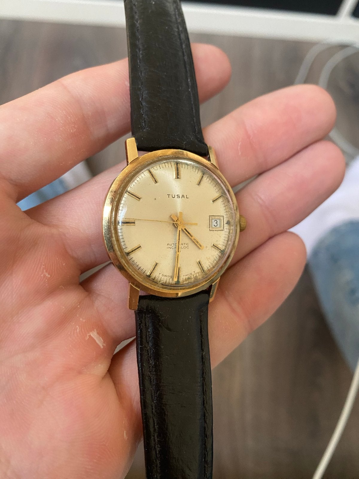 14 Karaats Gouden Tusal Automatisch Horloge, Overige merken, Met bandje, Polshorloge, Goud