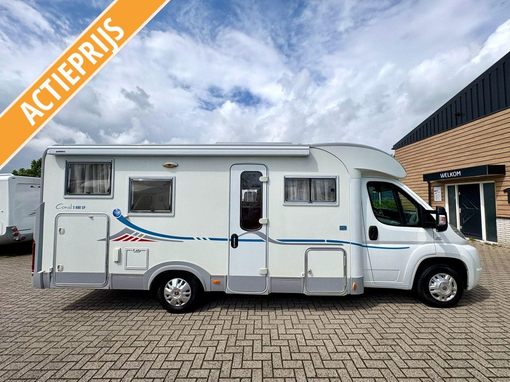 Adria Coral S 680 SP/ dwarsbed / xl garage, Standaard zit, Fiat, Bedrijf, Adria