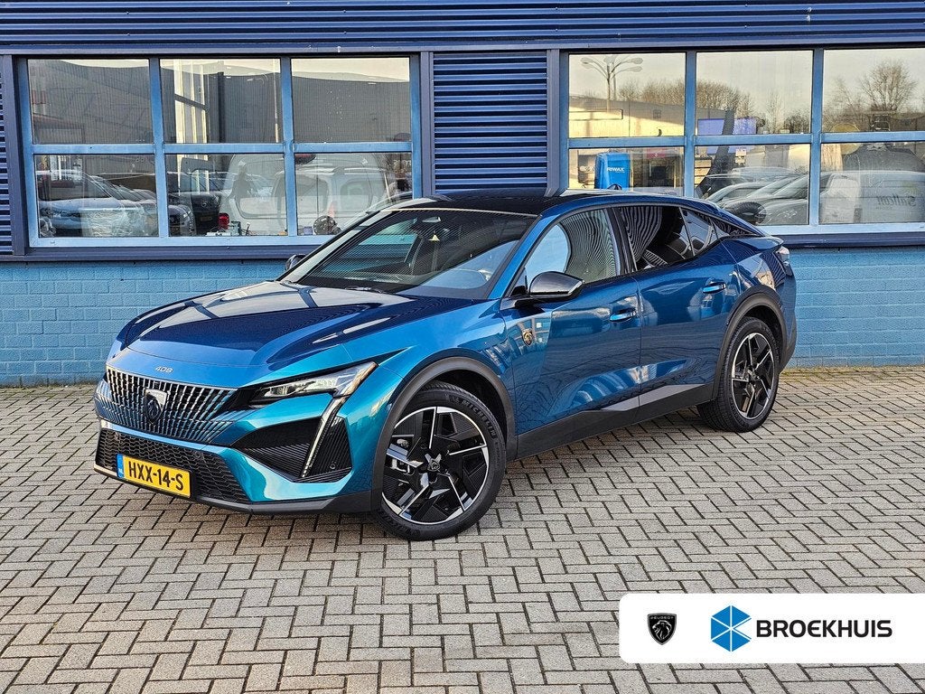 Peugeot e-408 GT Avantage 58 kWh 8 jaar fabrieks garantie, 12 maanden, Gebruikt, 213 pk, Blauw