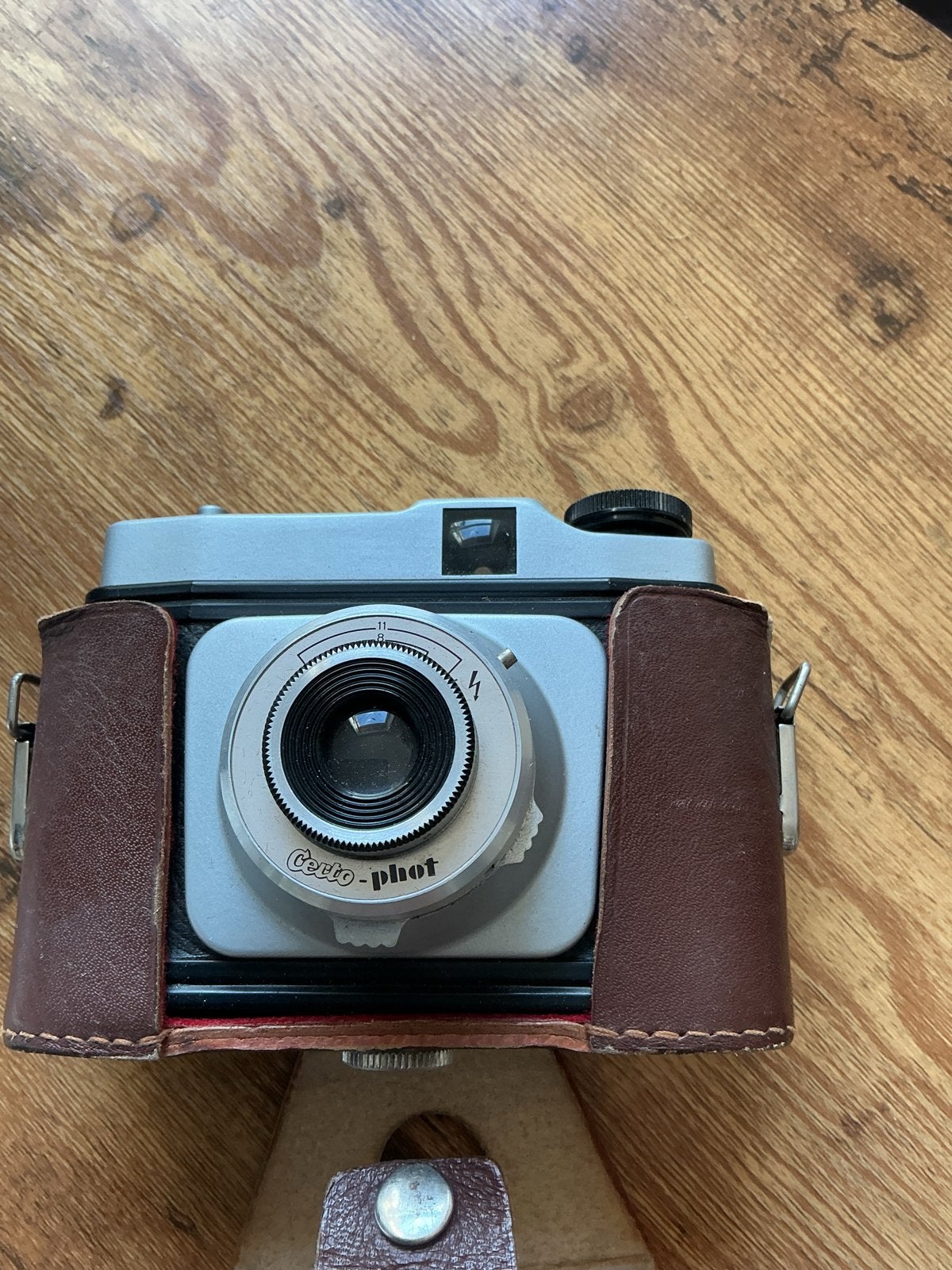 Vintage Certo-phot camera met lederen tas, Ophalen, Gebruikt, Compact, Overige Merken