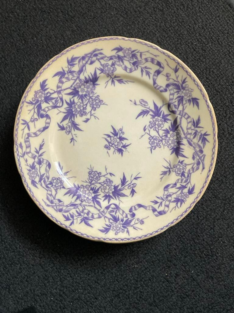 Sarreguemines France | Faience Epine | 4 platte borden paars, Ophalen of Verzenden