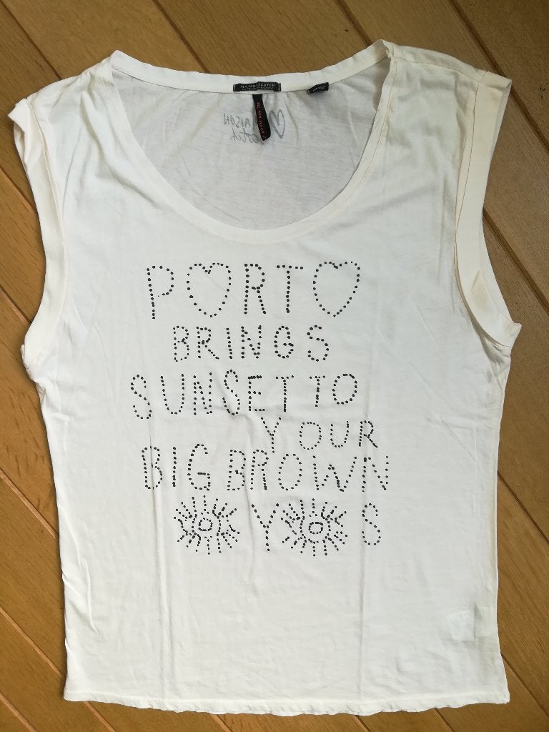 MAISON SCOTCH t- shirt beige zwarte text maat XL - nieuw -, Beige, Maat 46/48 (XL) of groter, Nieuw, Korte mouw