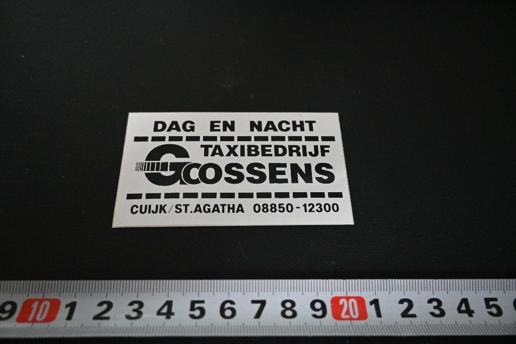 sticker Cuijk St. Agatha TAXI bedrijf GOOSSENS 008850-12300, Verzamelen, Ophalen of Verzenden, Zo goed als nieuw