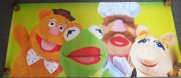 Muppets platen 58x120 cm - foto's, Ophalen of Verzenden, Zo goed als nieuw, A1 t/m A3, Film en Tv