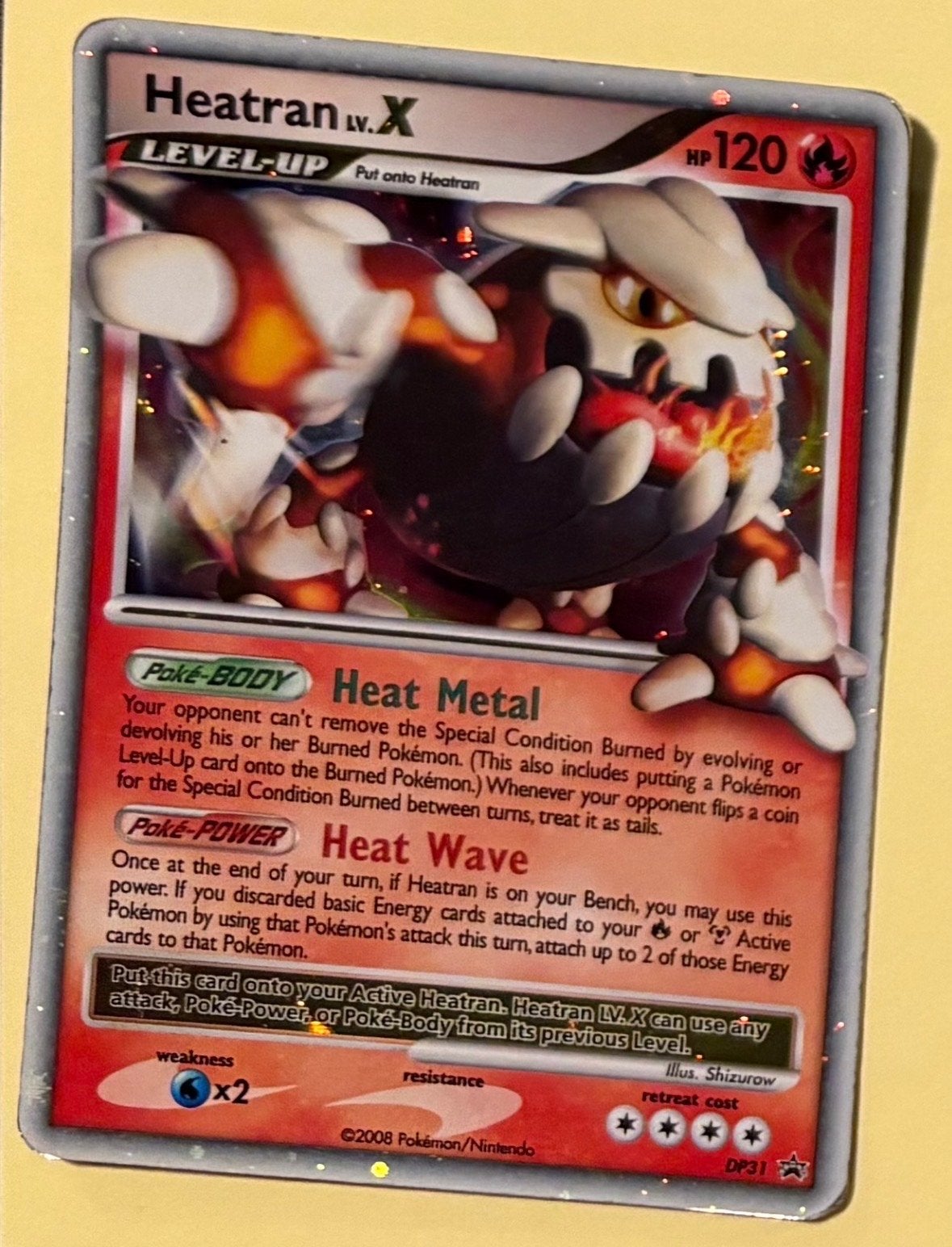 Pokémon Kaart Heatran DP31, Ophalen of Verzenden, Gebruikt, Losse kaart