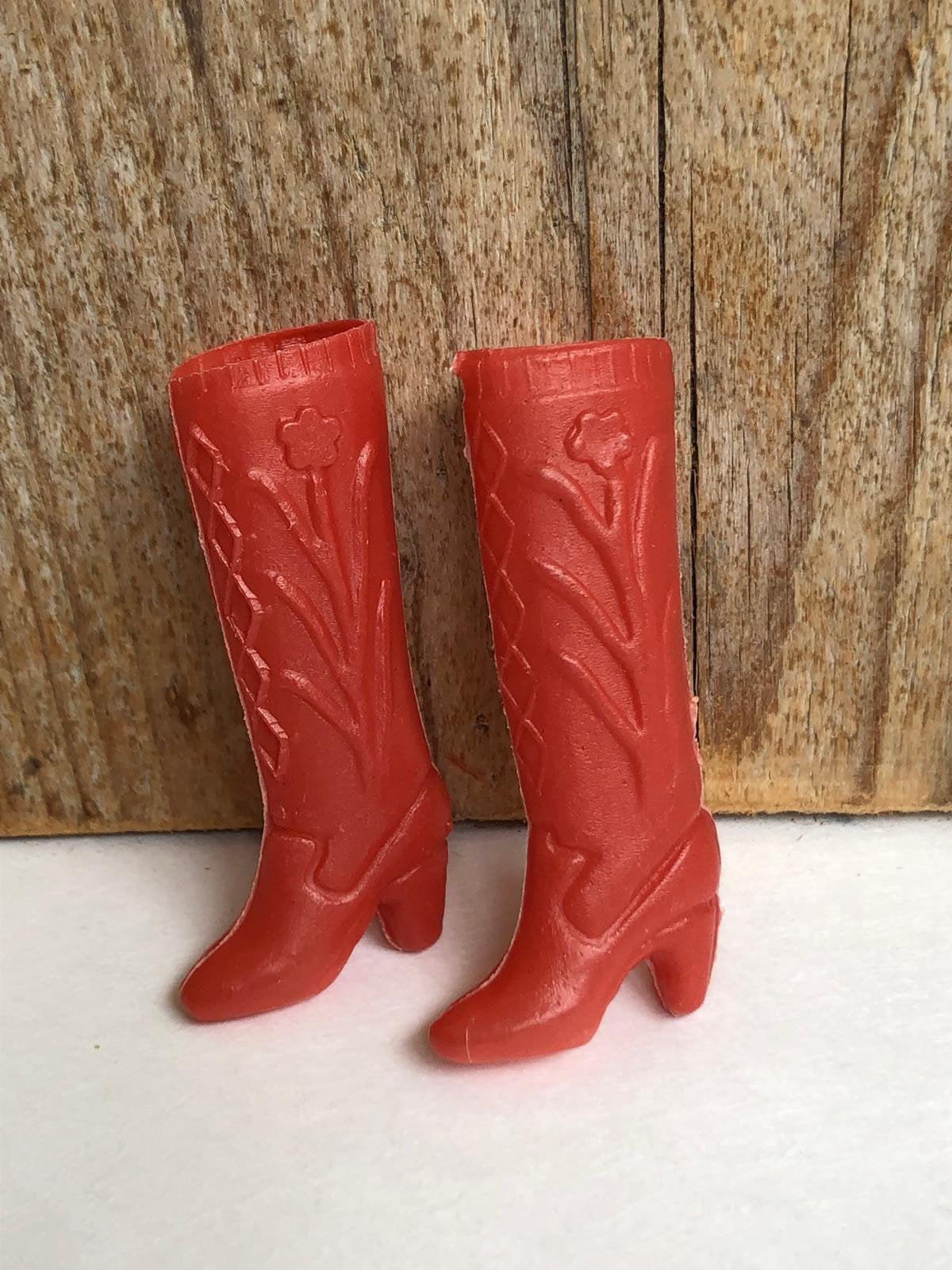Cognac bruine cowboy laarzen voor Barbie, Ophalen of Verzenden, Zo goed als nieuw, Kleertjes