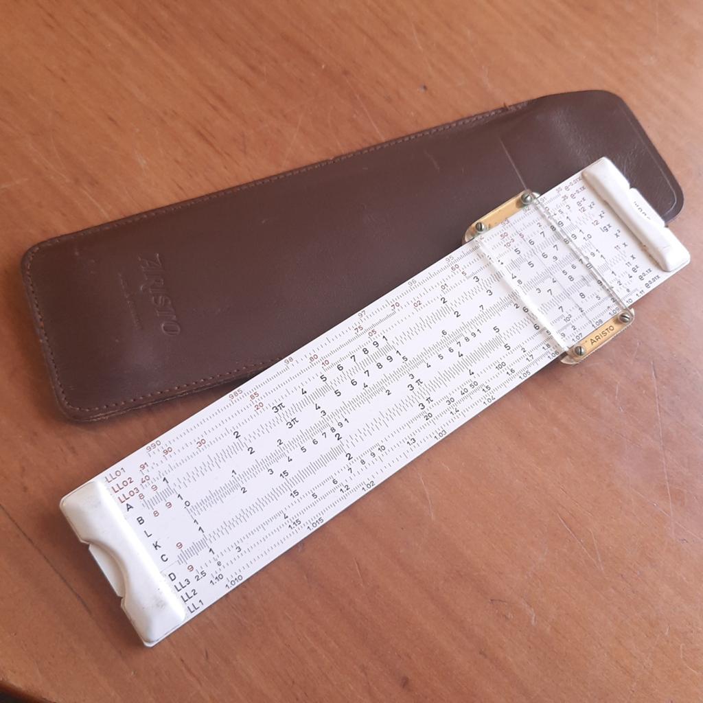 Vintage ARISTO nr. 868 Rekenlineaal in Etui, Ophalen of Verzenden