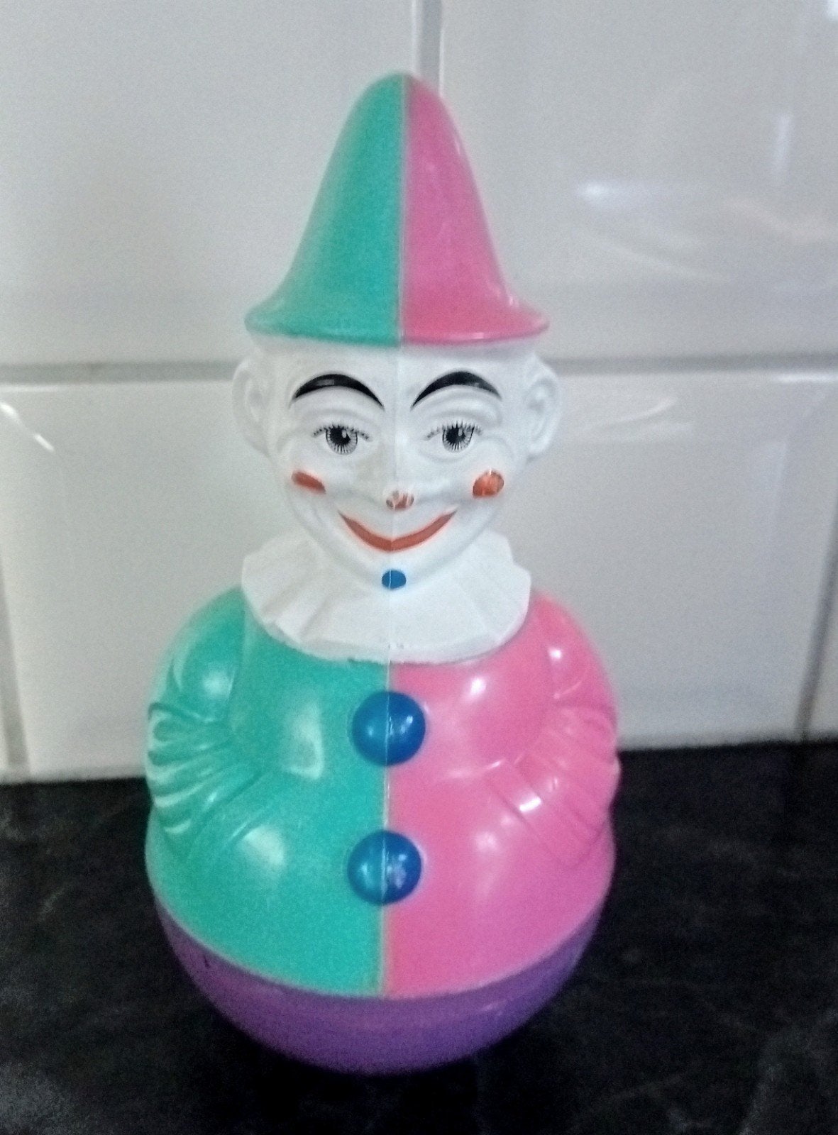 Vintage Rolly Toys tuimelaar clown Western Germany, Ophalen