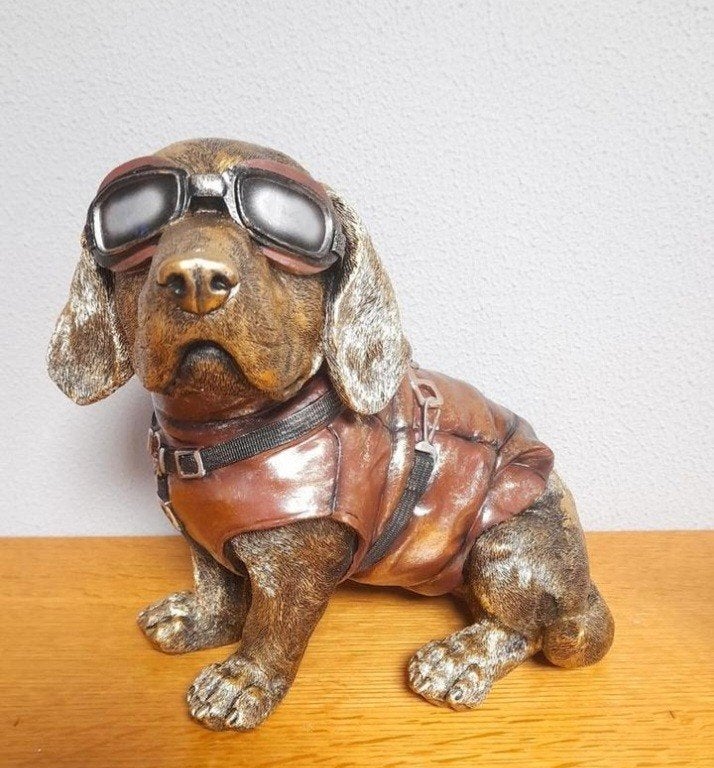 Een das hond als piloot, Verzamelen, Beelden en Beeldjes, Ophalen, Zo goed als nieuw, Dier