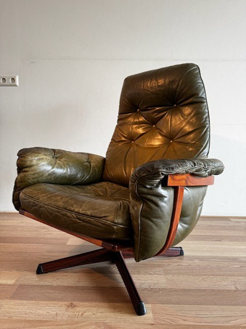 Göte Möbler Nässjö - Vintage draai fauteuil, Ophalen, Gebruikt, Minder dan 75 cm, Jaren '60