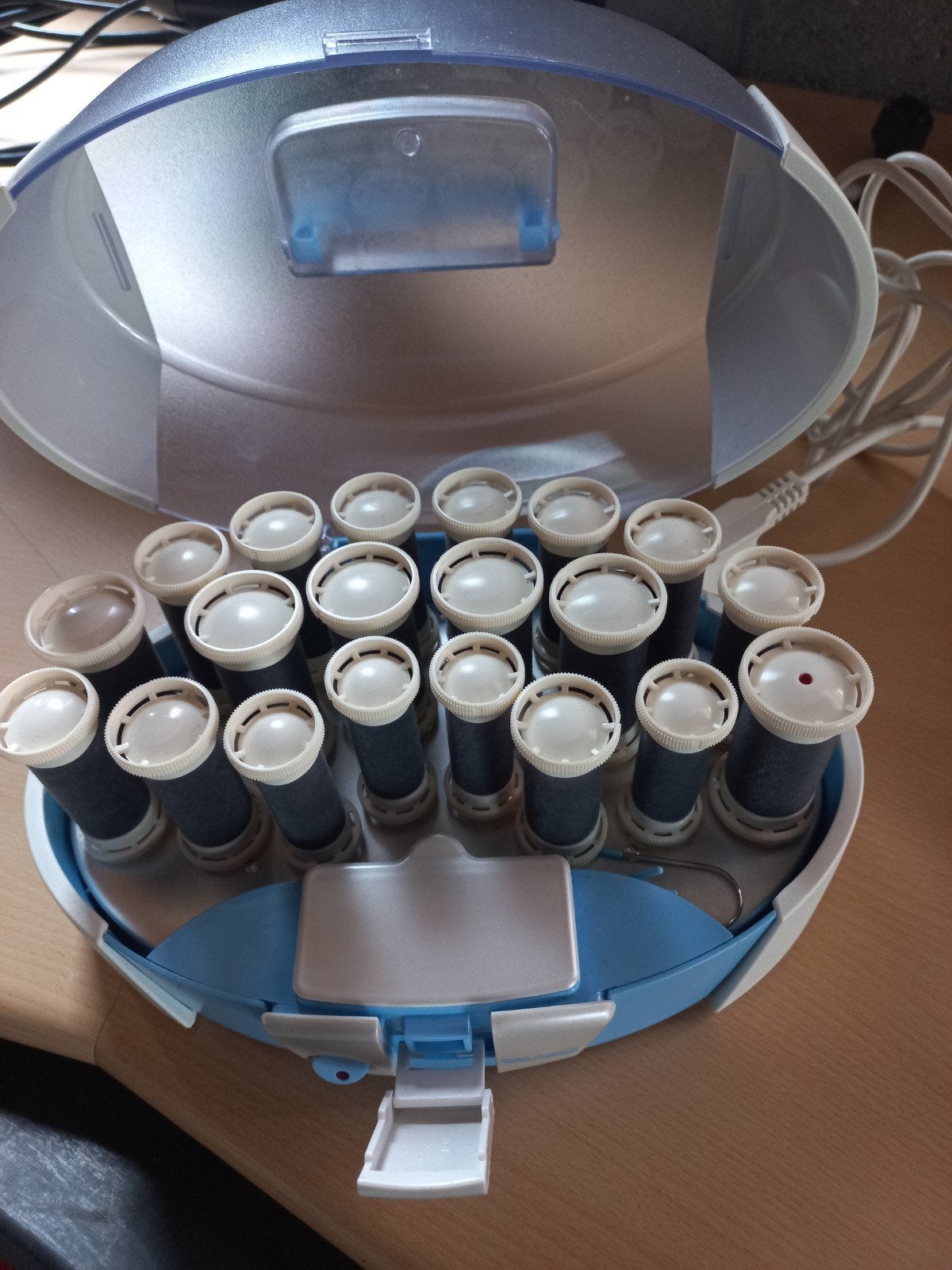 Krulset met 20 verwarmde rollers, Sieraden, Tassen en Uiterlijk, Ophalen of Verzenden, Gebruikt, Krultang of Stijltang
