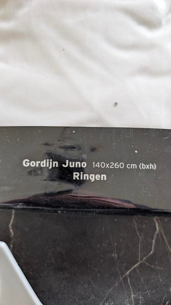 Gordijn Juno met ringen - 140x260 cm, 100 tot 150 cm, 200 cm of meer, Wit, Nieuw