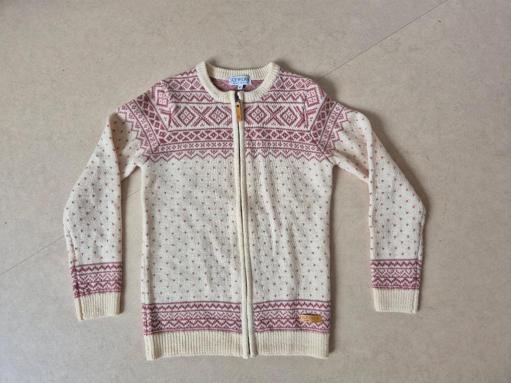 Icewear Iceland wollen vest wit roze 100% wol maat EU XS, Icewear, Wit, Nieuw, Ophalen of Verzenden