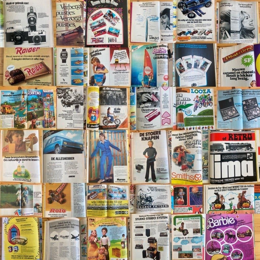 6 boeken met reclameadvertenties jaren 70 kinderreclame etc, Verzamelen, Ophalen of Verzenden, Gebruikt, Overige typen