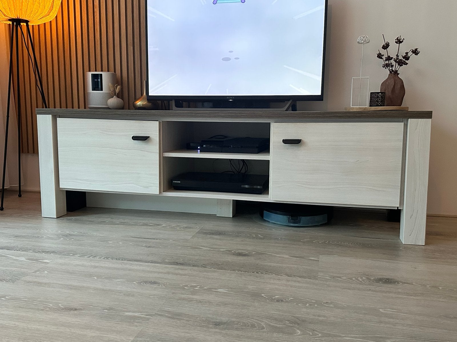 TV meubel Lynn (Leen Bakker) - Goede staat, Huis en Inrichting, Ophalen, Gebruikt, 150 tot 200 cm, Minder dan 100 cm
