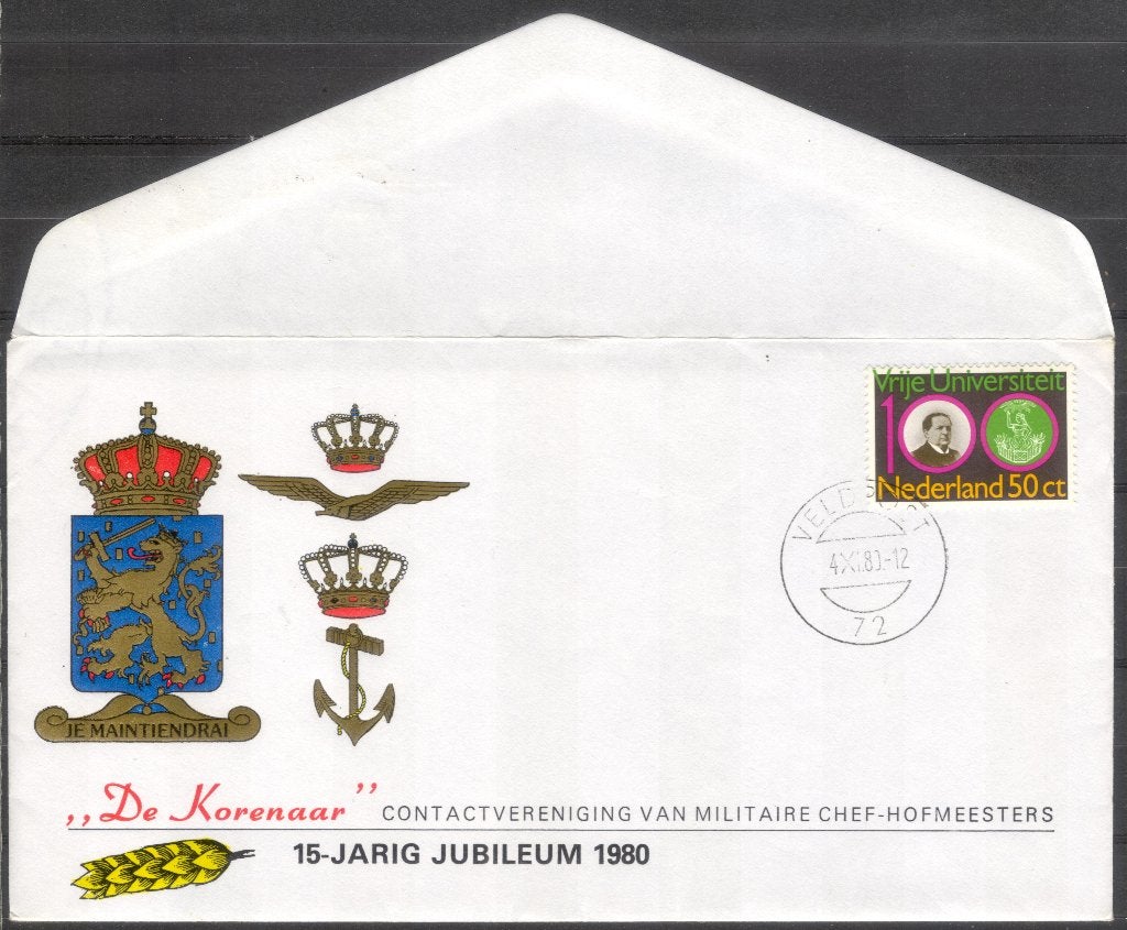 "De Korenaar" contactvereniging militaire chef-hofmeesters, Verzenden, Envelop