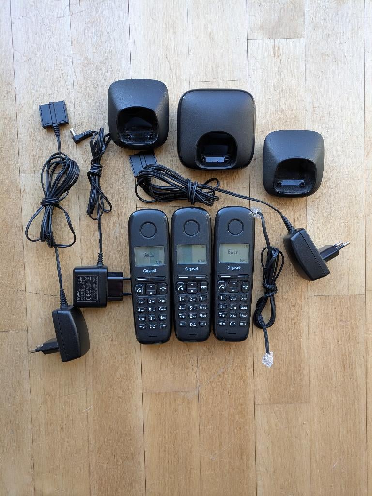 Gigaset A270H 3x handset + 1x basisstation + 2x lader, Ophalen of Verzenden, Zo goed als nieuw, 3 handsets