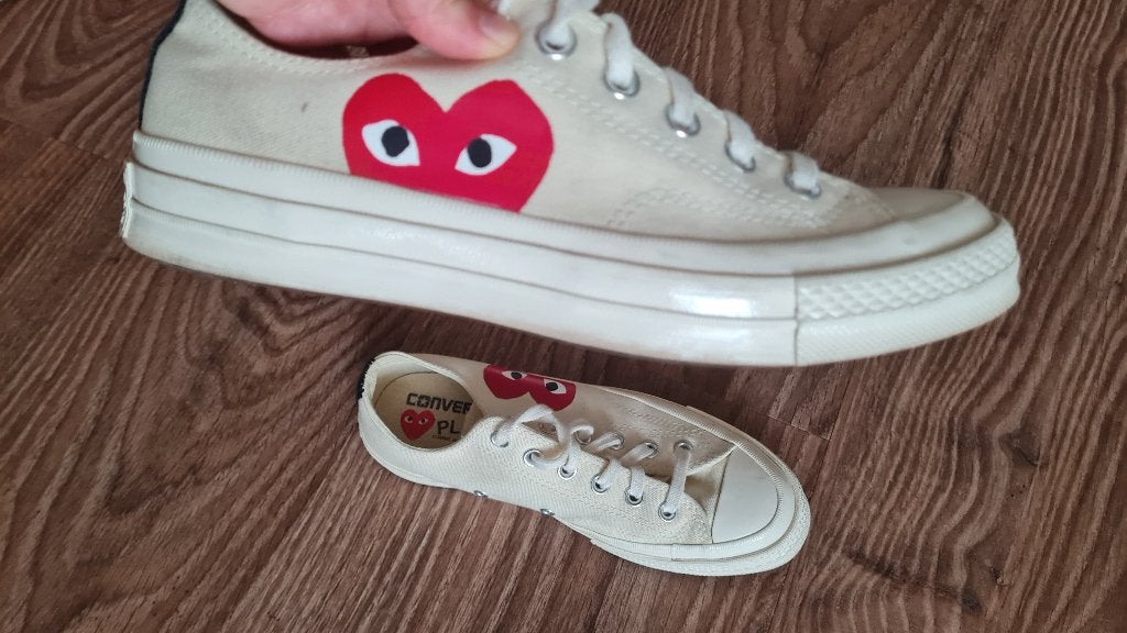 Chucks All stars comme des garcons, Ophalen of Verzenden, Zo goed als nieuw, Converse All Star, Wit