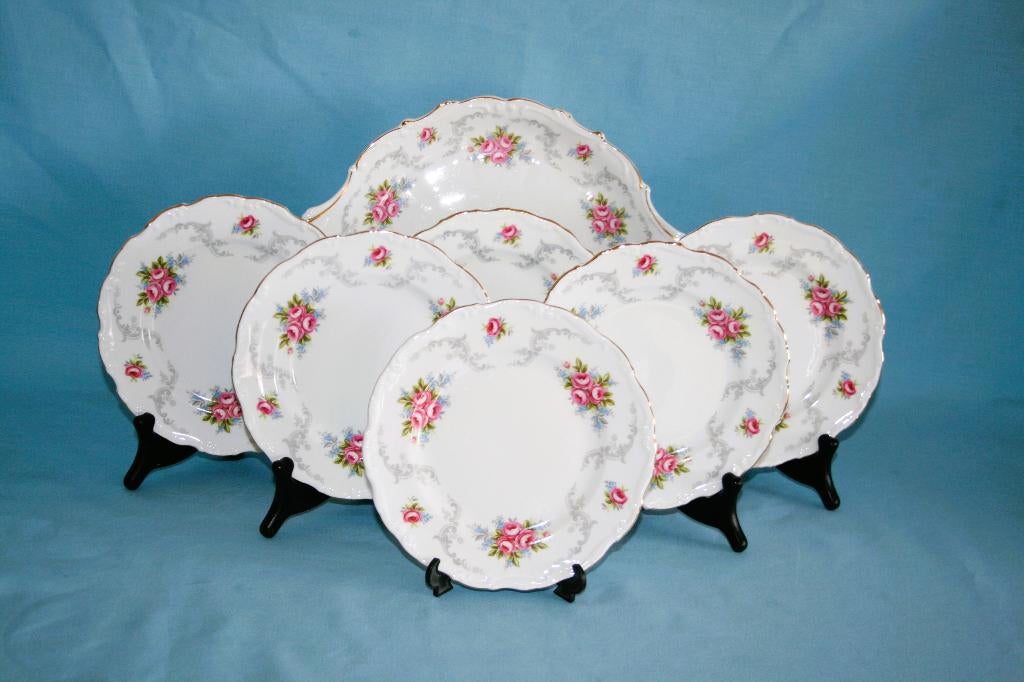 Royal albert " Tranquility " Gebakstel voor 6, Overige typen, Ophalen of Verzenden, Zo goed als nieuw, 2de Hands